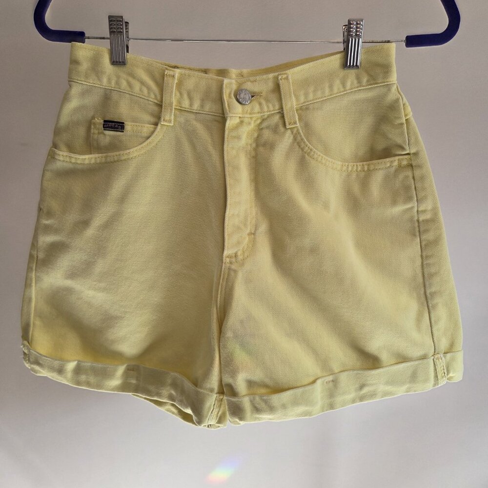 Vintage Riders Yellow Denim High Waist Mom Jean Shorts - Picture 10 of 10